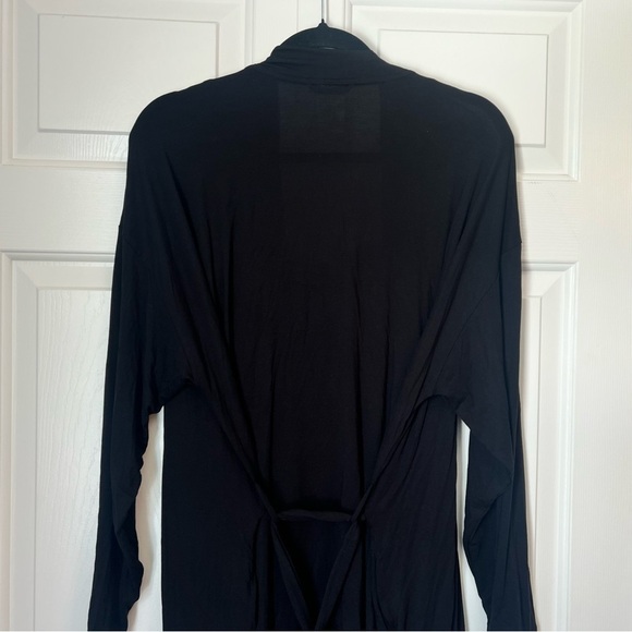 Gap Maternity Black Pajama Set Cami Robe Pants Size Large Modal Soft - Picture 7 of 11